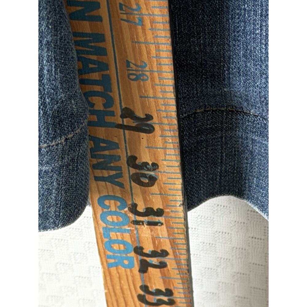 Driftwood Farrah Sailor Flare Jeans Blue Medium Wash Button Front High Rise 27 - Picture 12 of 12